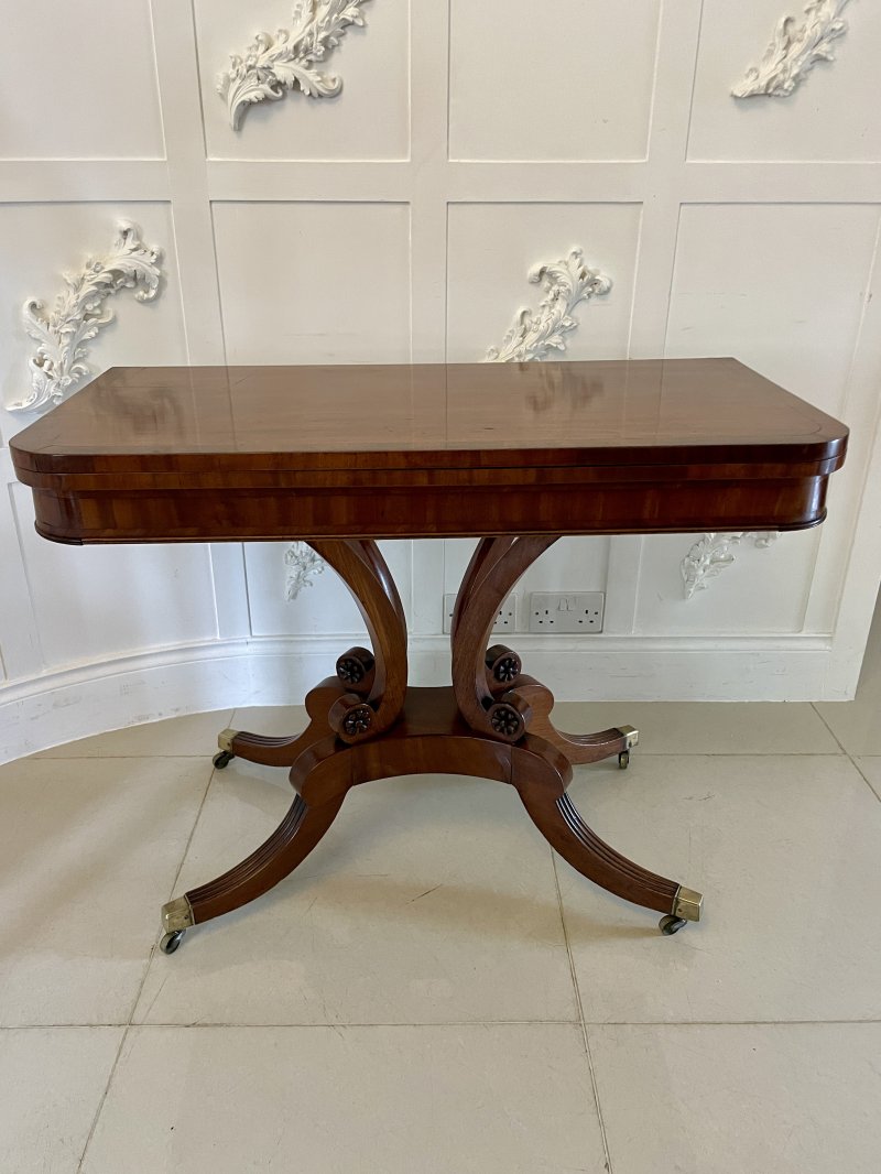 Antique Regency Quality Mahogany Card Table